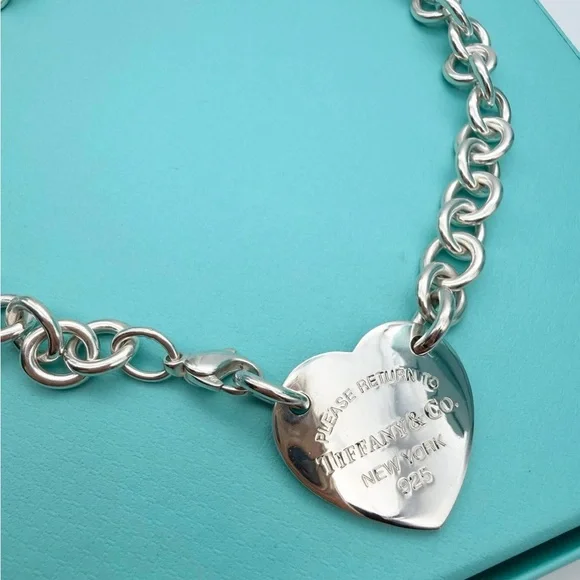 Tiffany & Co. Euc 15.25” approx XL center heart choker necklace - Picture 10 of 10